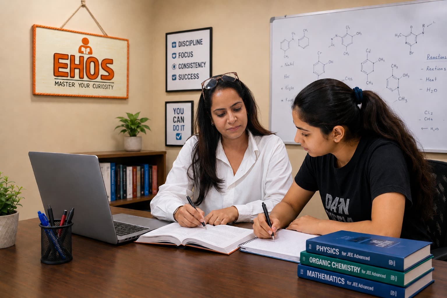 An EHOS mentor guiding a student